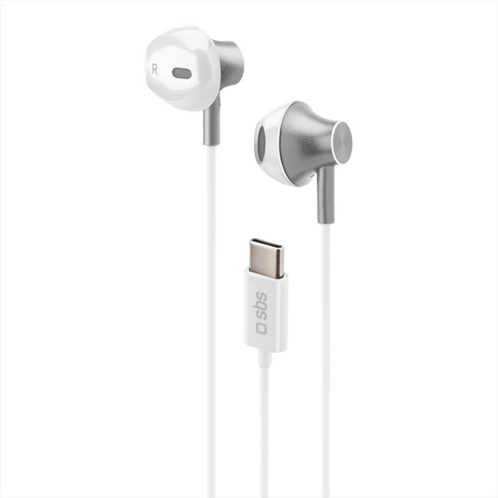 "SBS - Auricolare con filo TEEARTYCMETW-Bianco"