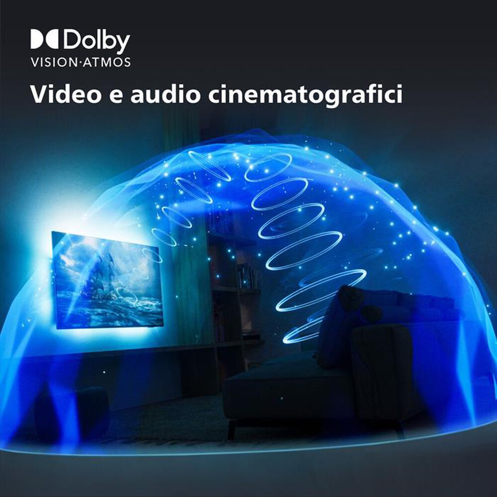 "PHILIPS - Ambilight Smart TV OLED UHD 4K 55\" 55OLED818/12-Metallo"