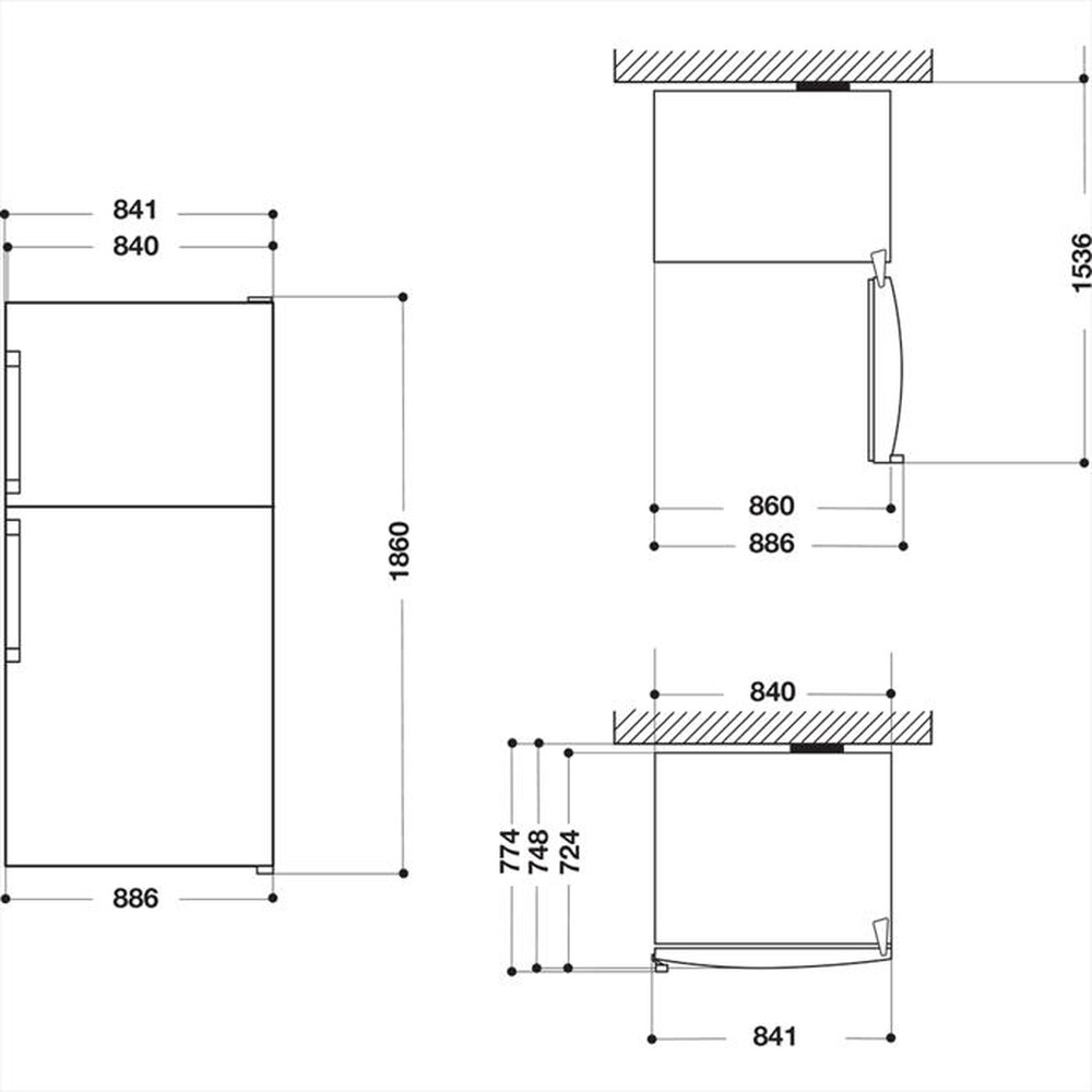 "HOTPOINT ARISTON - Frigorifero 2 porte HA84TE 72 XO3 2 Classe E"