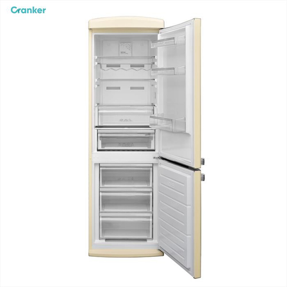 "CRANKER - Frigorifero combinato CRCB7030NFC Classe E 331 lt-CREMA"