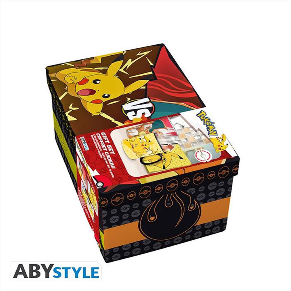 "ABYSSE - POKEMON- SET BICCHIERE L+TAZZA + QUADERNO \"PIKACHU-multicolore"