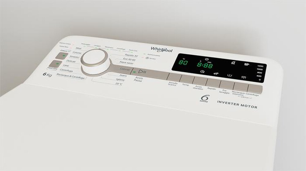 "WHIRLPOOL - Lavatrice TDLR6251BSIT 6 Kg Classe B-Bianco"