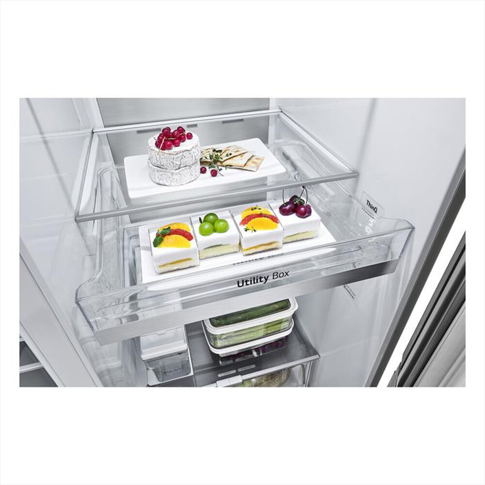 "LG - Frigorifero side by side GSJV91PZAE Classe F-Inox Premium"