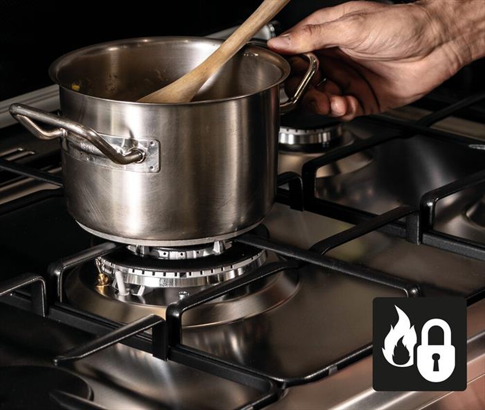 "GLEM GAS - Piano cottura a gas GT755AC 68,5 cm-ANTRACITE"