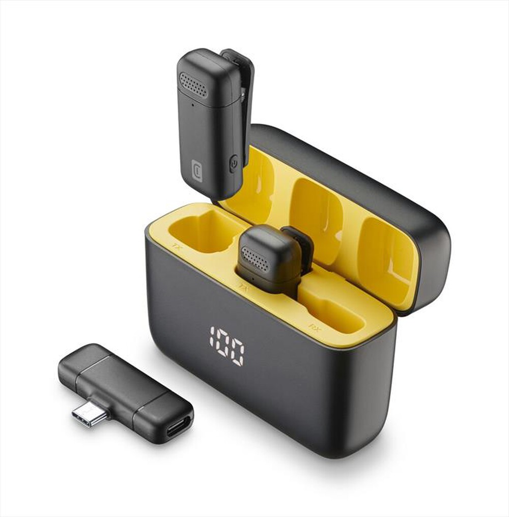 Immagine del prodotto CELLULARLINE - Talk Pro Kit di due microfoni e un ricevitore-Nero