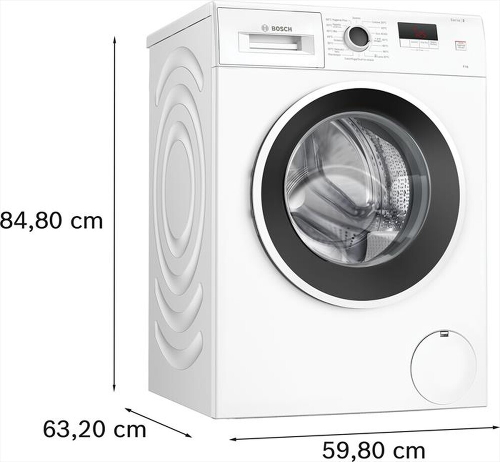 Immagine del prodotto BOSCH - Lavatrice Serie 2 WGE03200IT 8Kg 1200g/m Classe A-Bianco