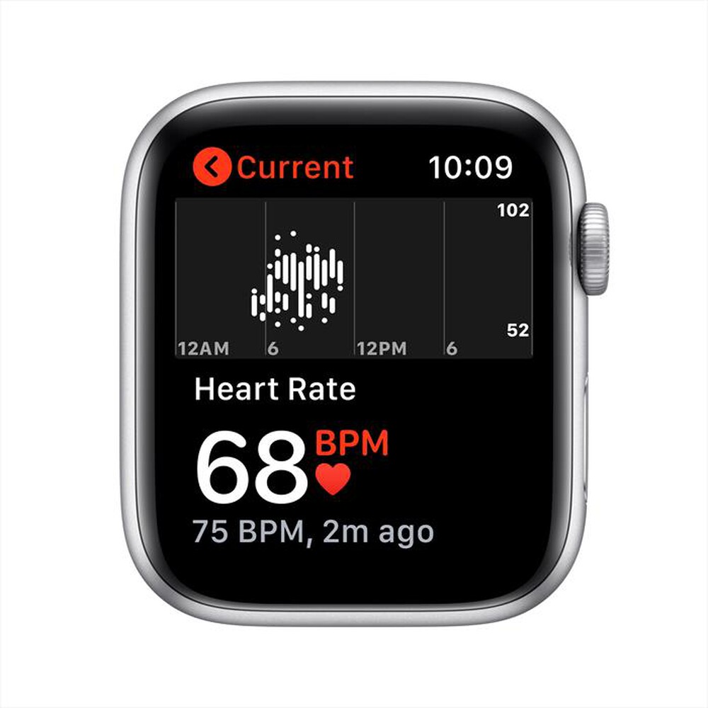"APPLE - Watch SE GPS 44mm Alluminio Silver-Cinturino Sport Bianco"