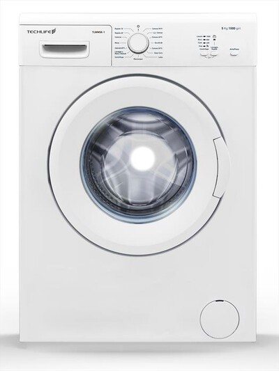 TECHLIFE - Lavatrice TLWM5K-1 5 Kg Classe D-Bianco