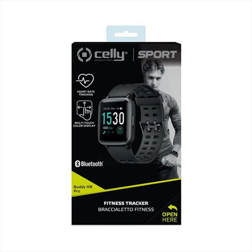 "CELLY - BUDDYHRPROBK FITNESS TRACKER HR PRO-NERO/PLASTICA"
