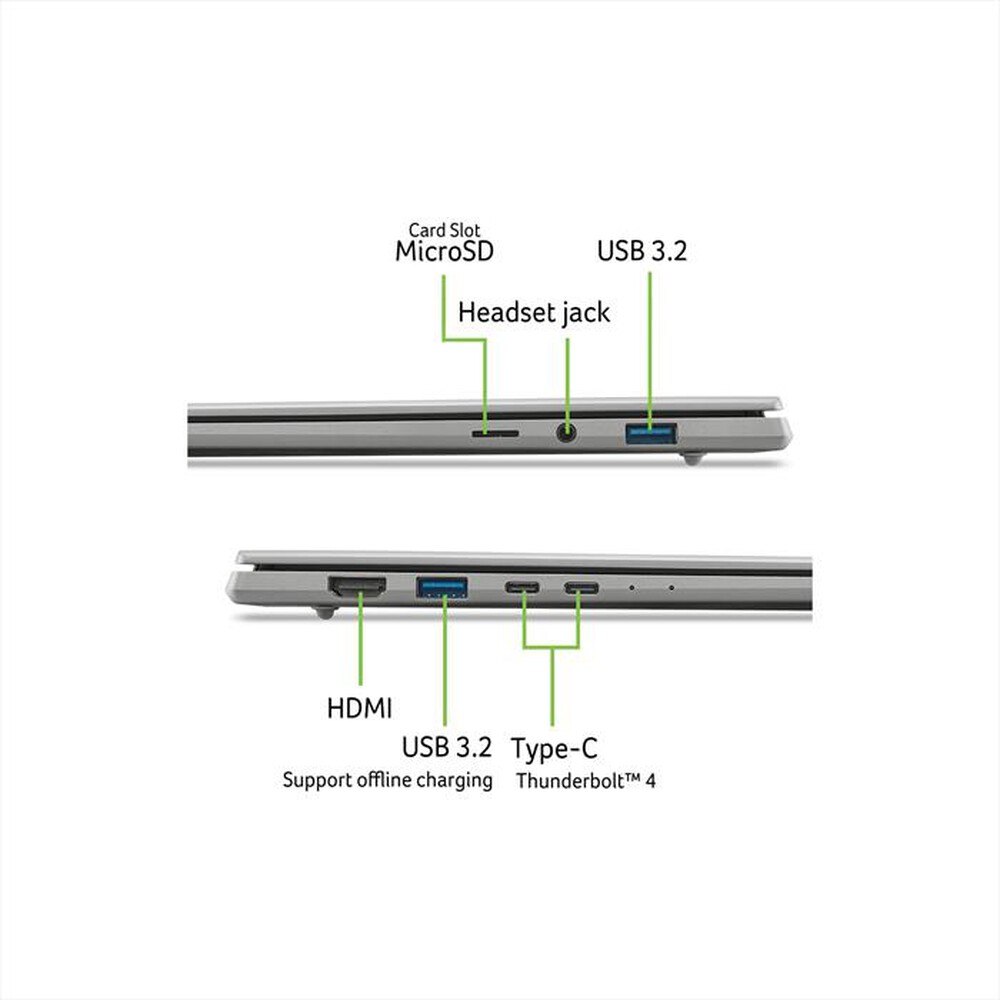 Immagine del prodotto ACER - Notebook SWIFT 16 AI SF16-71T-76R4 16"-Grigio