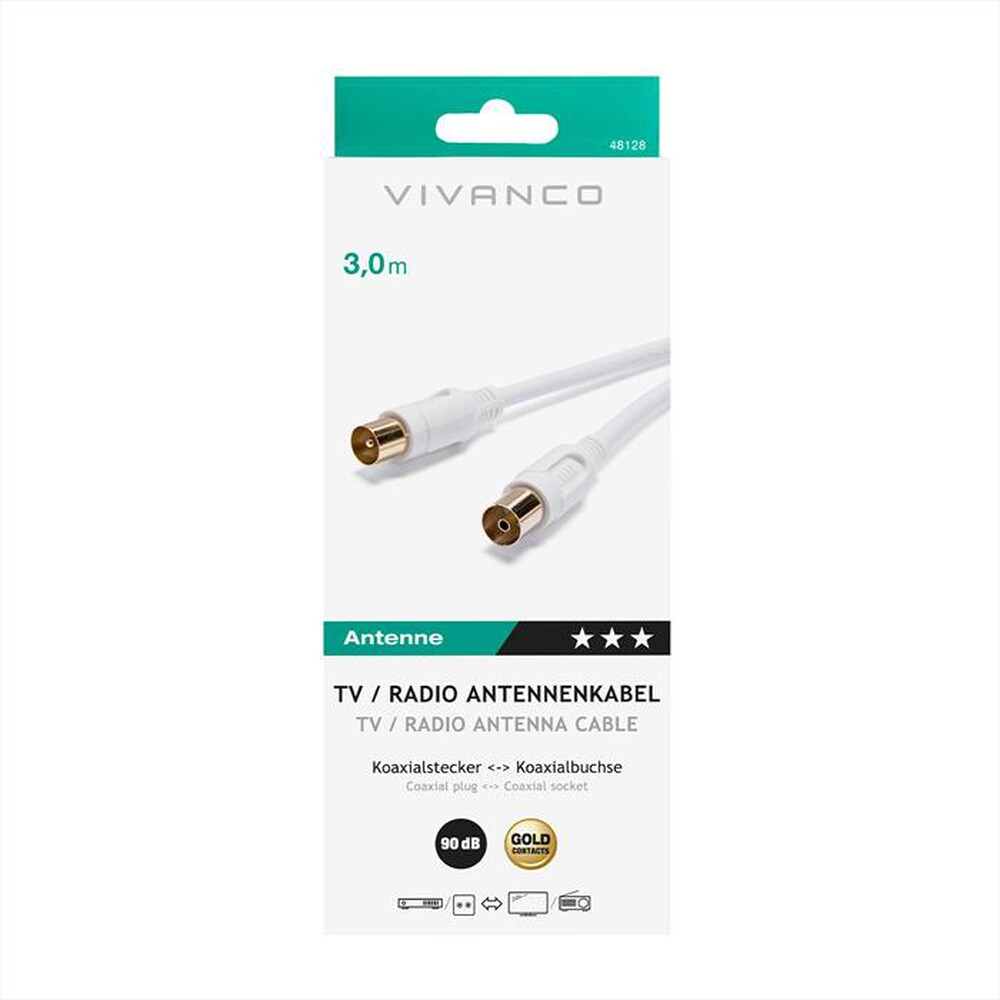 Immagine del prodotto SBS - Cavo antenna connection  3m-Bianco