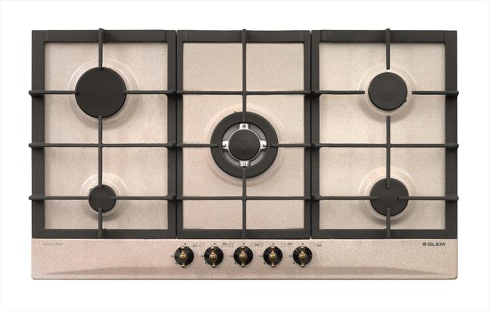 "GLEM GAS - Piano cottura a gas GT955HSA- 0cm-Avena"