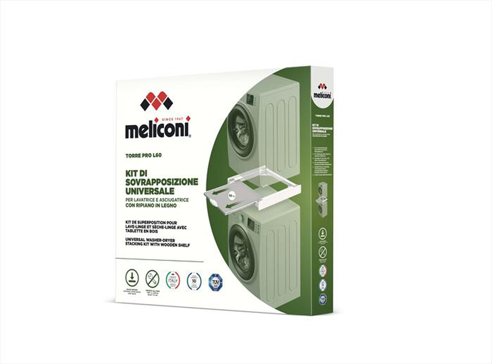 "MELICONI - TORRE PRO L60 Kit di sovrapposizione max 250 kg-Tecnopolimero bianco"