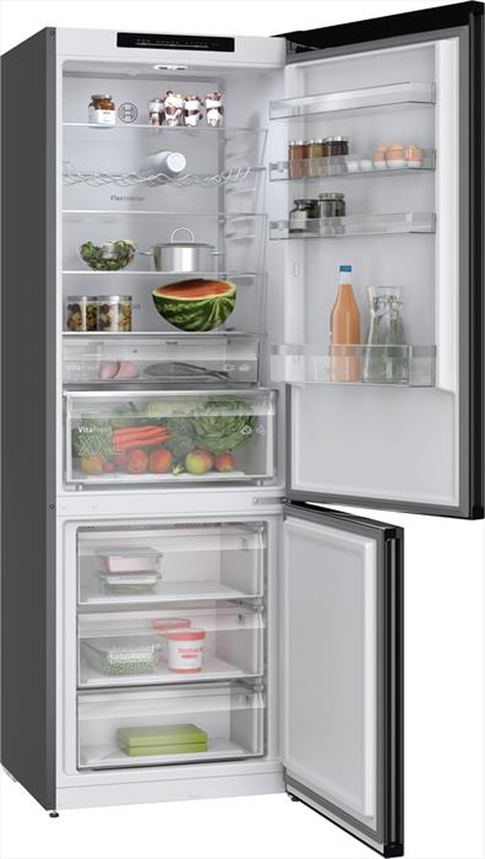 "BOSCH - Frigorifero combinato KGN49OCAF Classe A 440 lt-Acciaio"
