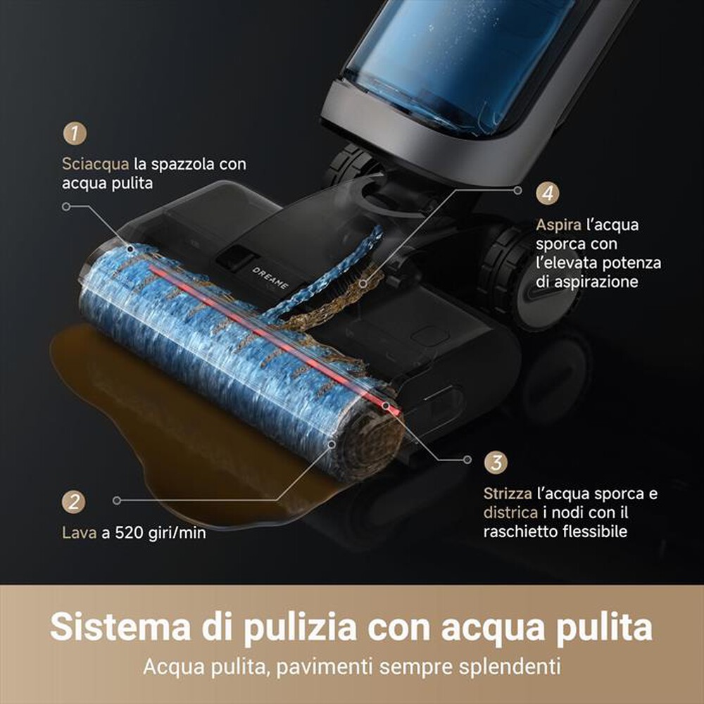 "DREAME - Scopa elettrica H14 PRO-Nero/Bianco"