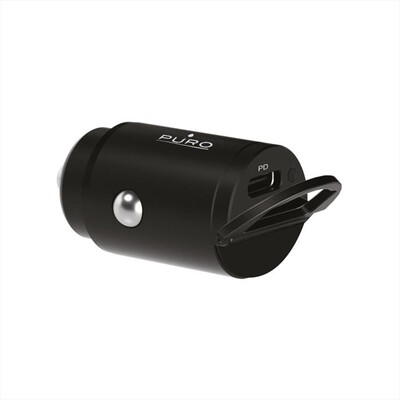 PURO - Mini carica batterie da auto 1 USB-C 20W-Nero