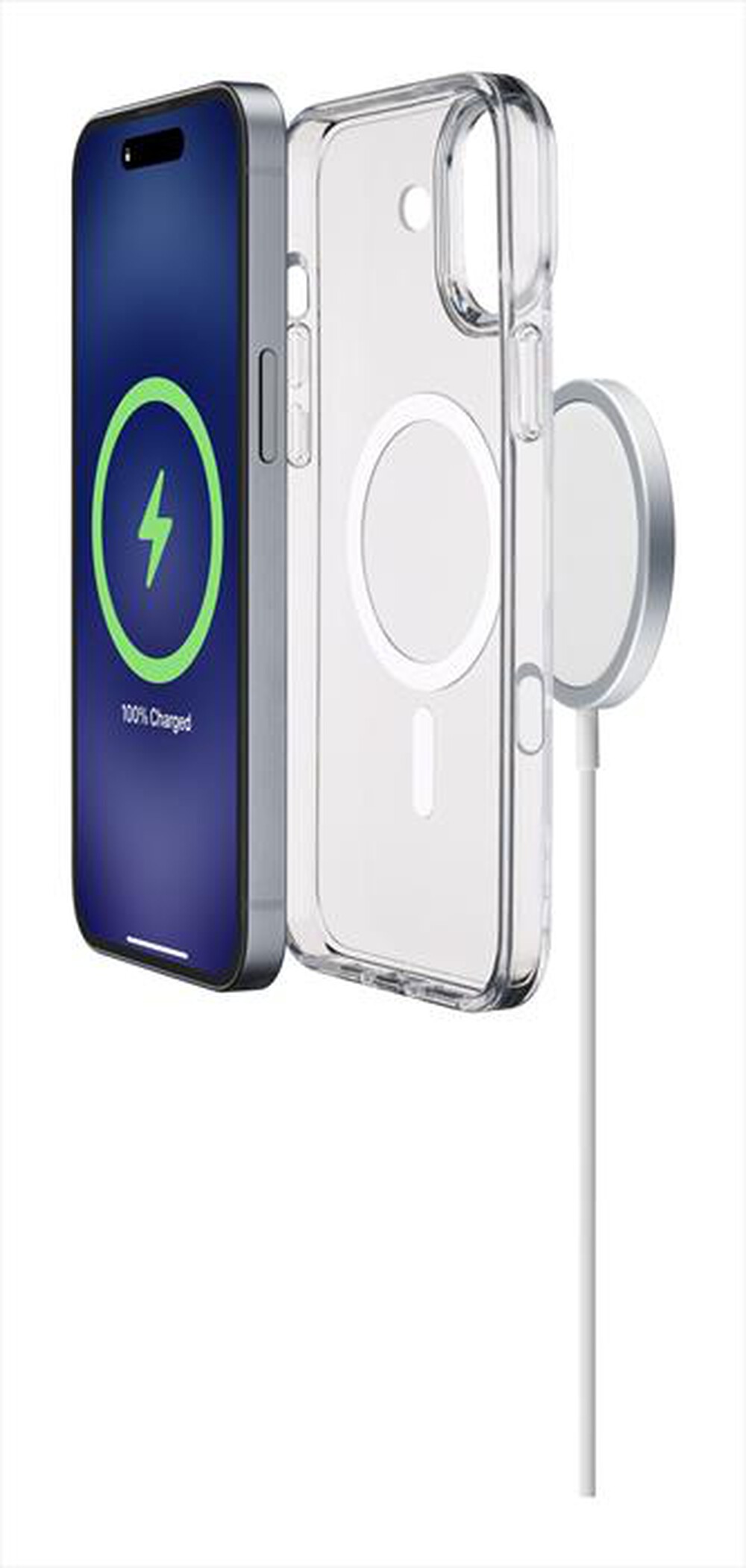 "CELLULARLINE - Cover case GLOSS MAG per iPhone16 Plus-Transparent"