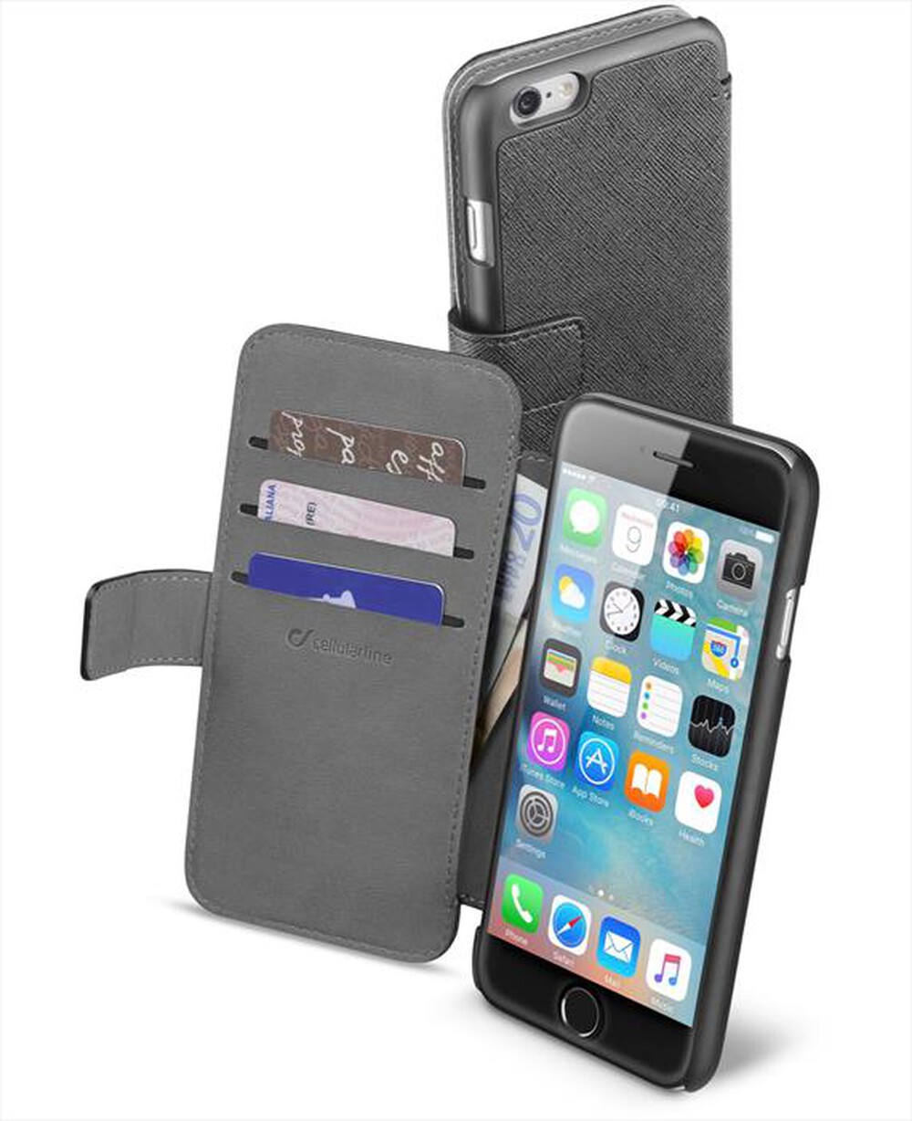 "CELLULARLINE - Book Agenda Apple iPhone 6/6s BOOKAGENDAIPH647K-Nero"