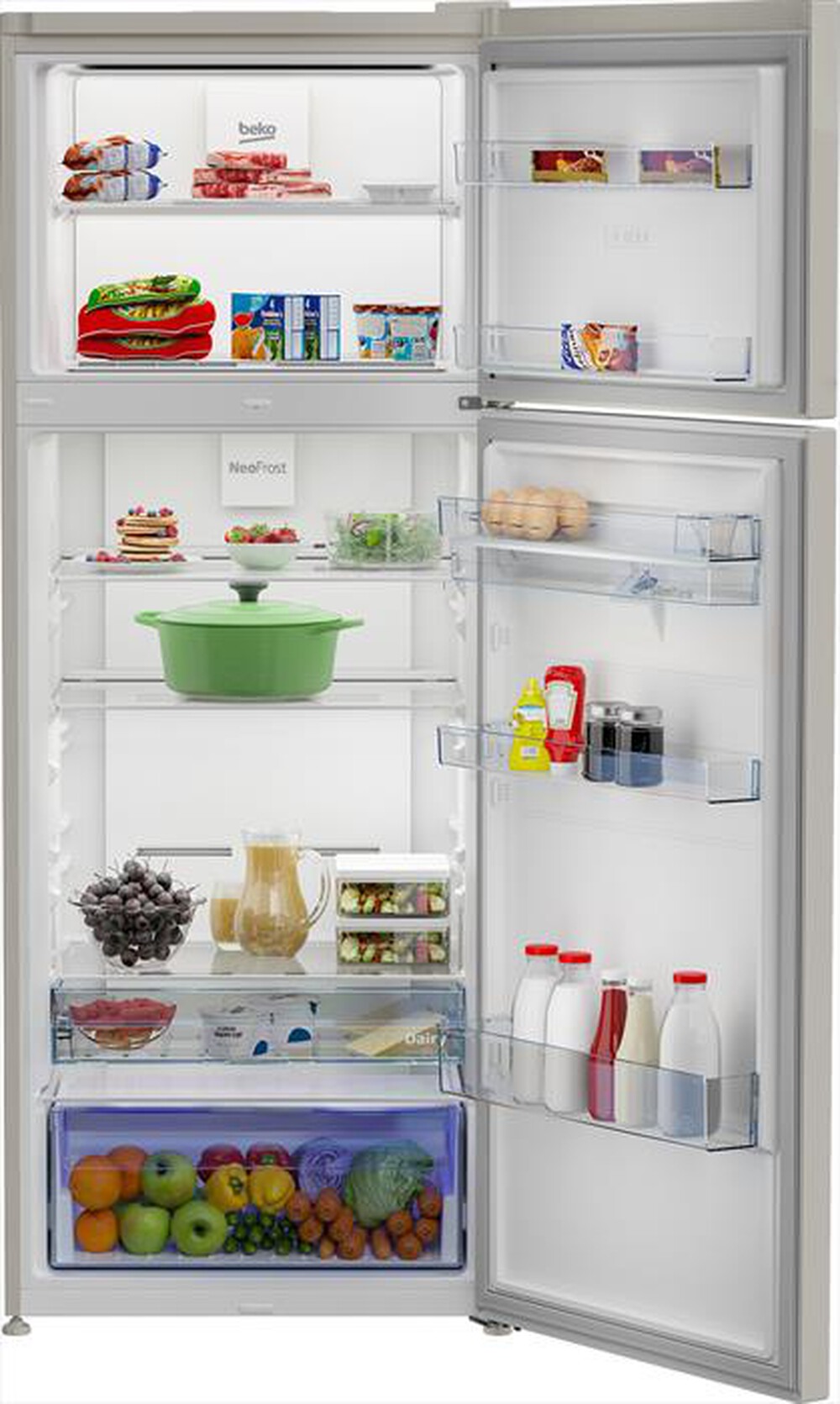 "BEKO - Frigorifero 2 porte RDNE455E40DBN Classe E 406 lt-Beige"