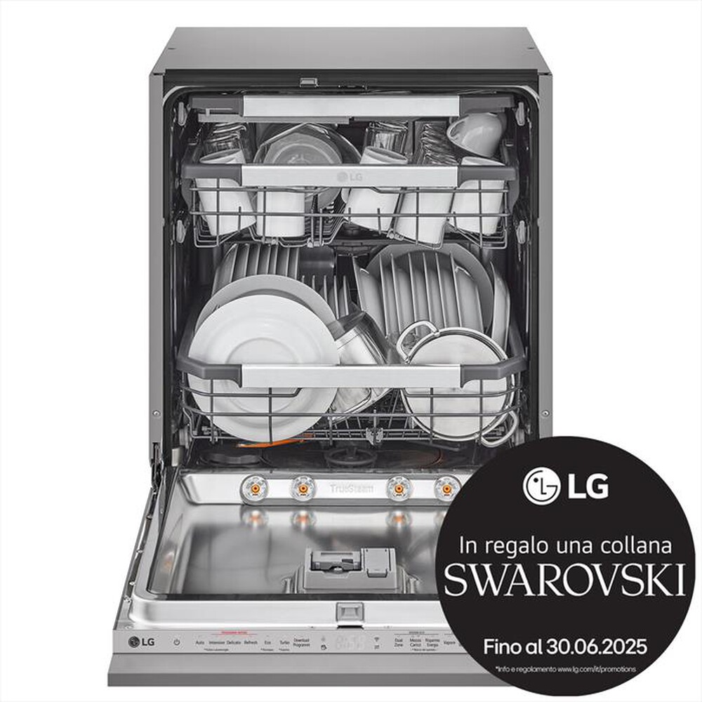 "LG - Lavastoviglie QUADWASH DB475TXS Classe A 14coperti-Acciaio"