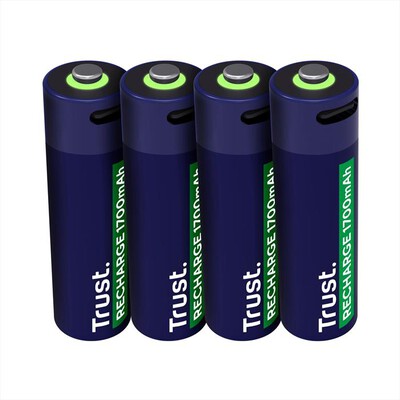 TRUST - USB-C RECHARGEABLE BATTERIES 4P - AA-Black