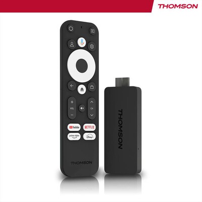 THOMSON - STREAMING STICK UHD TELECOMANDO PORTATILE 140G-nero