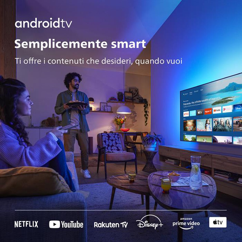 Immagine del prodotto PHILIPS - Ambilight Smart TV LED UHD 4K 55" 55PUS8857/12-Silver