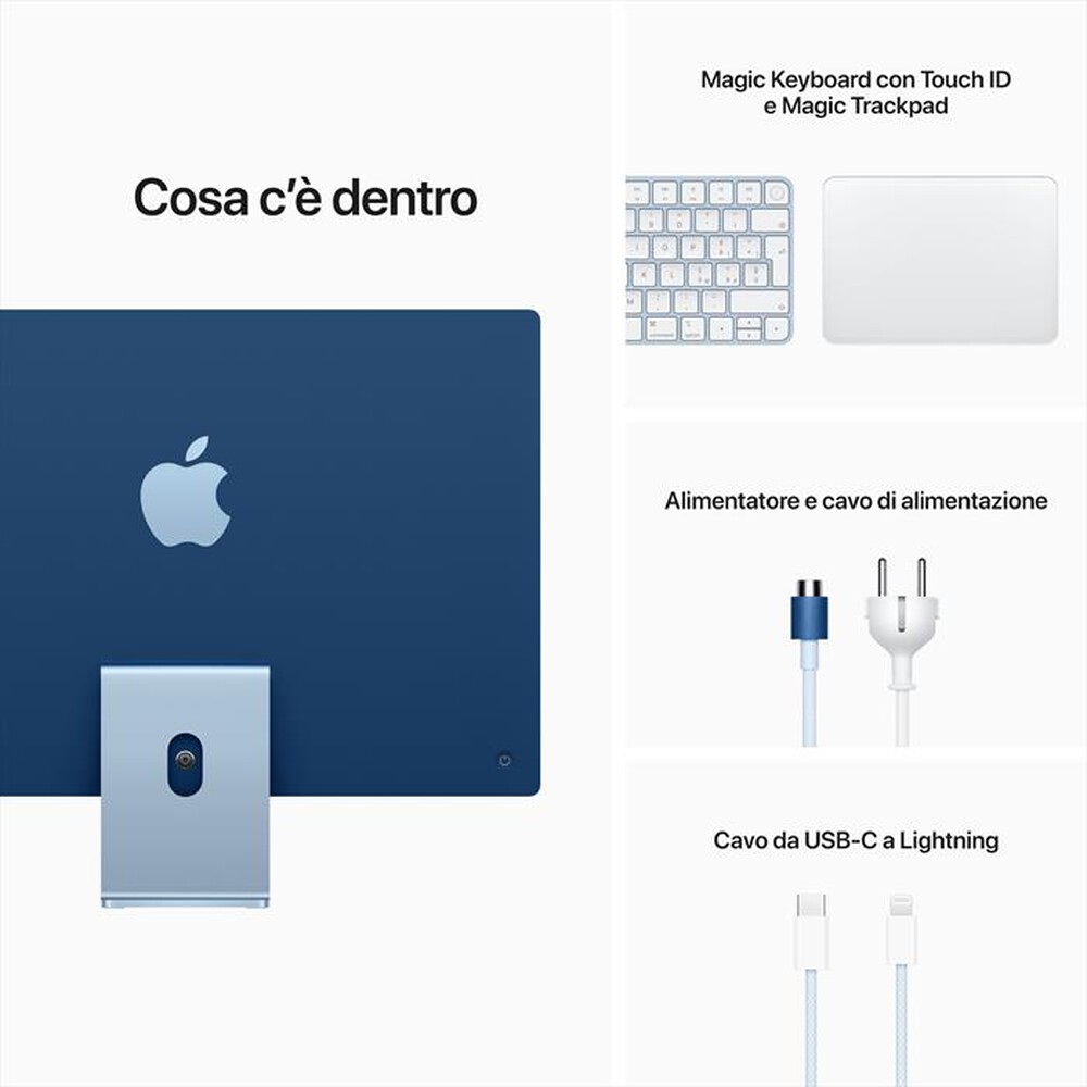 Immagine del prodotto APPLE - iMac 24" display Retina 4,5K M1 256 GPU 8CORE 2021-Blu