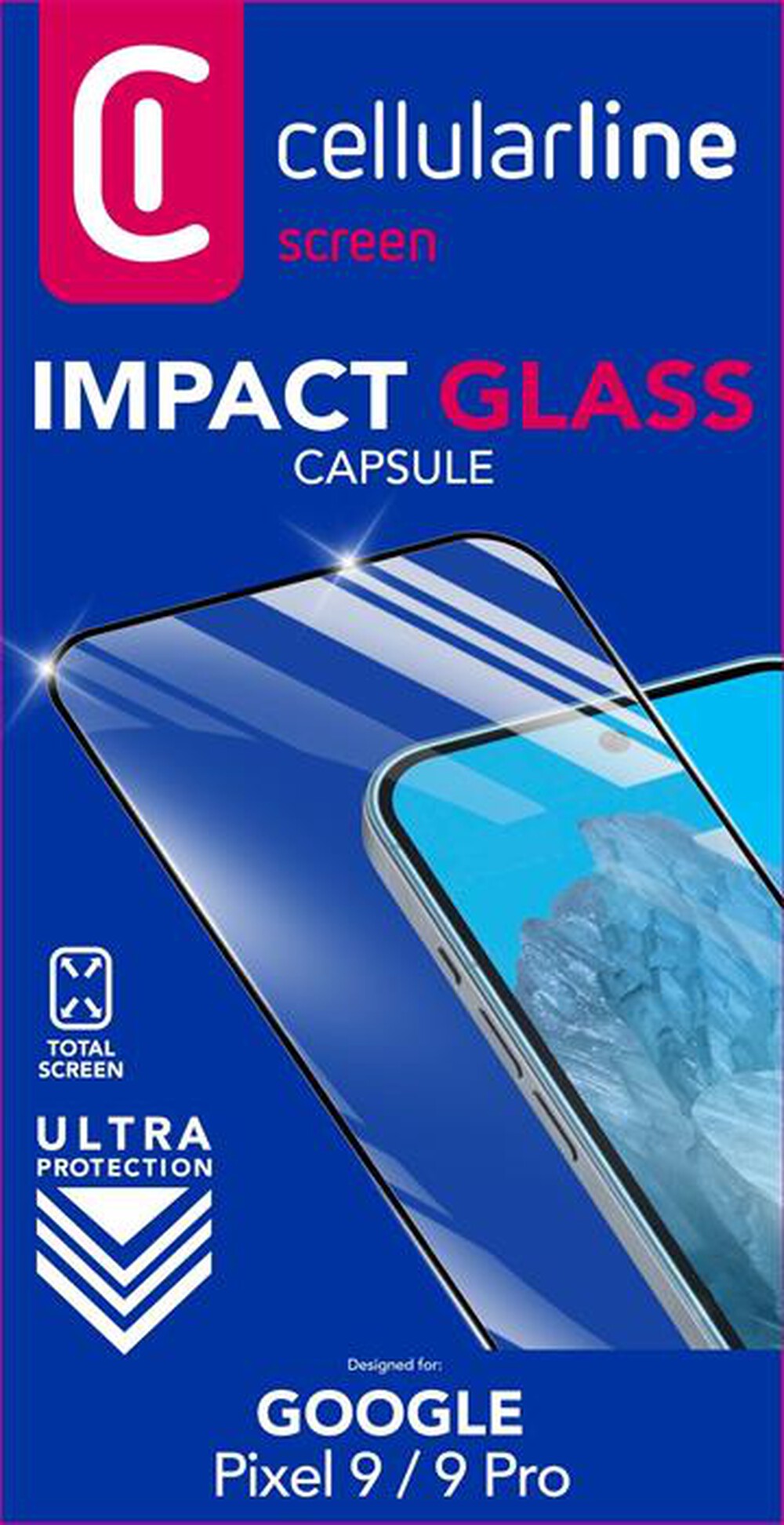 Immagine del prodotto CELLULARLINE - Pellicola protettiva IMPACT GLASS Google Pixel 9-Trasparente
