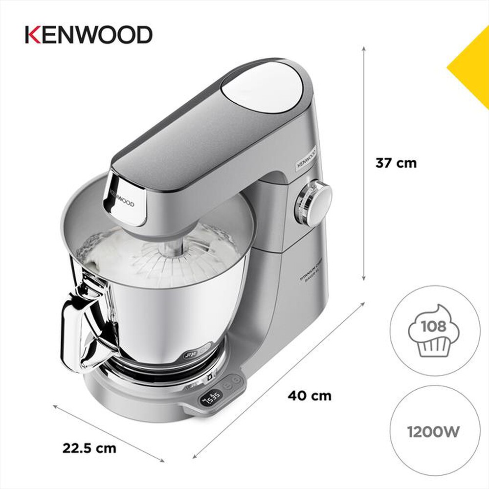 Immagine del prodotto KENWOOD. - Planetaria Titanium Chef Baker XL KVL85.124SI-Silver