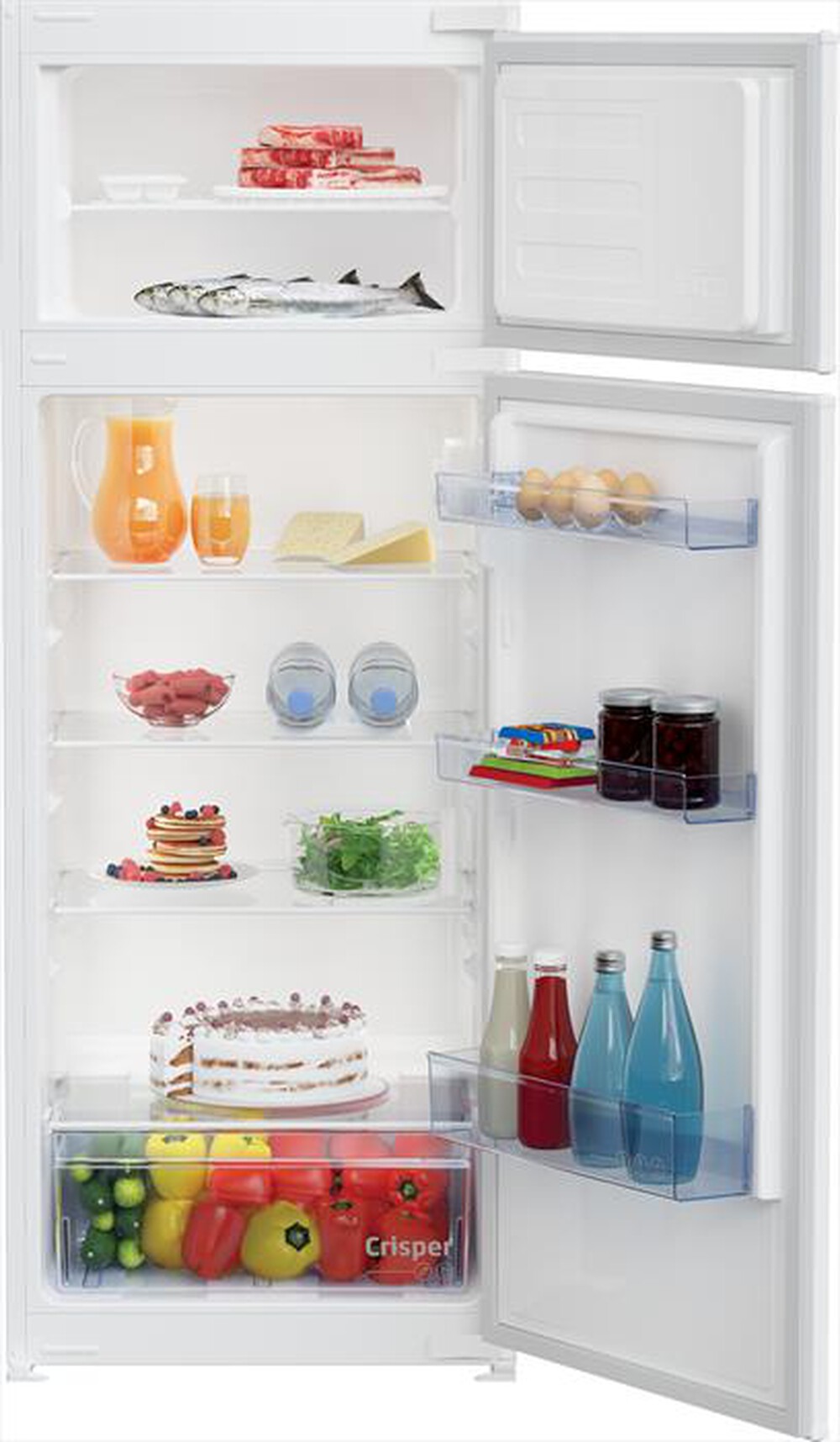"BEKO - Frigorifero 2 porte BDSA250K4SN Classe E 220 lt-Bianco"