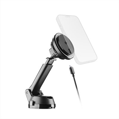 CELLULARLINE - Supporto auto magnetico con tecnologia Qi2-Nero
