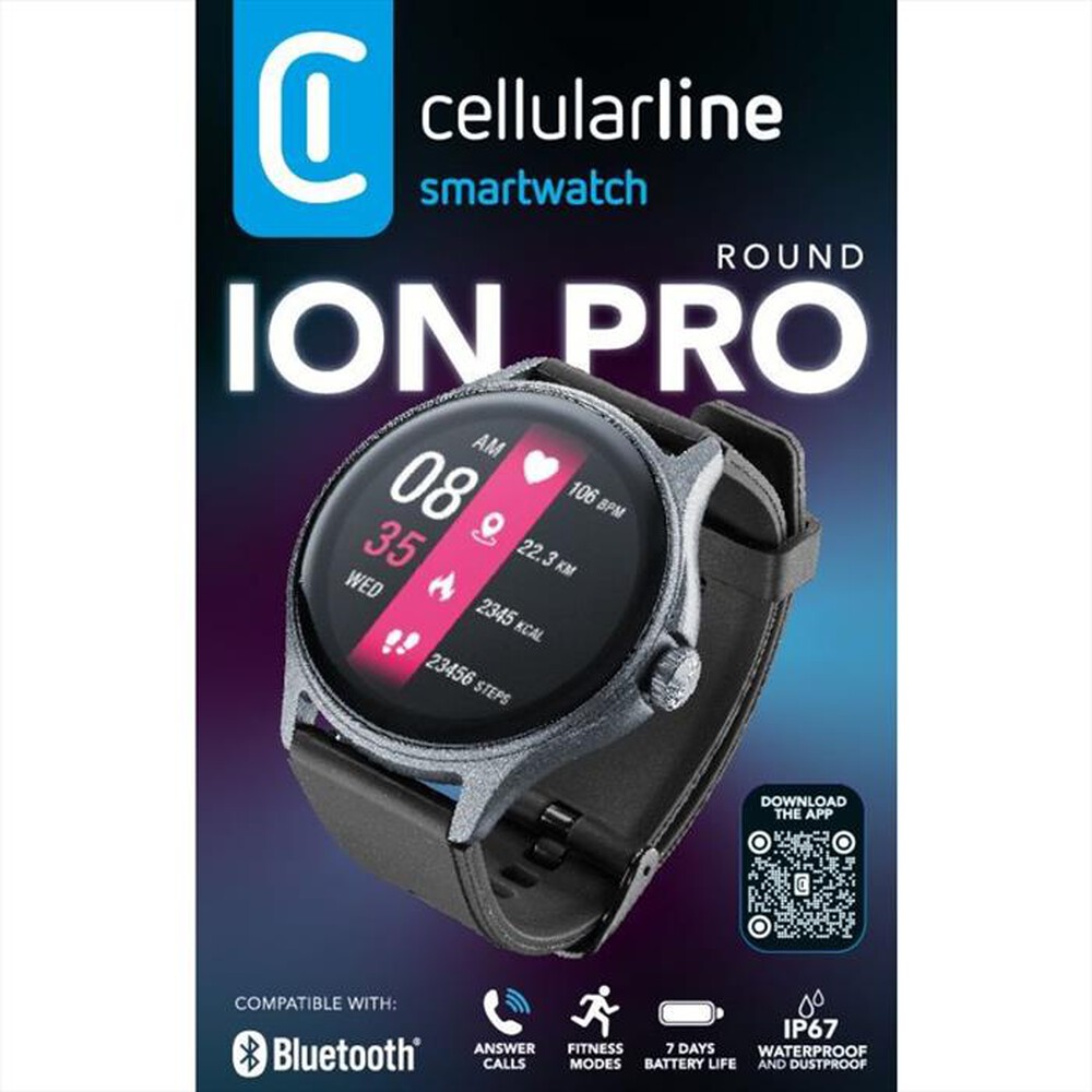 Immagine del prodotto CELLULARLINE - Smartwatch ION PRO ROUND-Nero