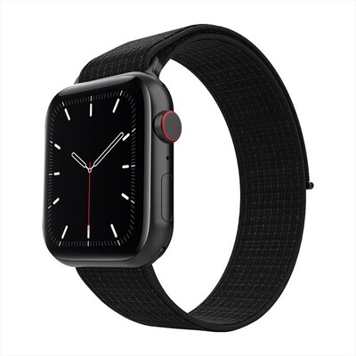 EVA FRUIT - CINTURINO NYLON PER APPLE WATCH CHIUS STRAPPO-Nero