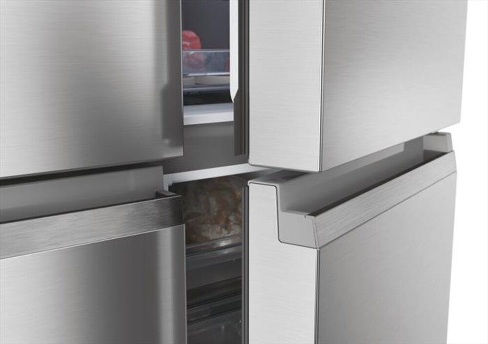"HAIER - Frigorifero 4 porte HCR79F19ENMM Classe E 646 lt-Platino, Acciaio inossidabile"