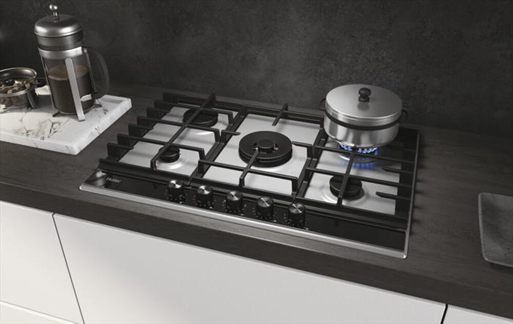"HAIER - Piano cottura a gas HAHG7W5XH 74,5 cm-Acciaio inossidabile"
