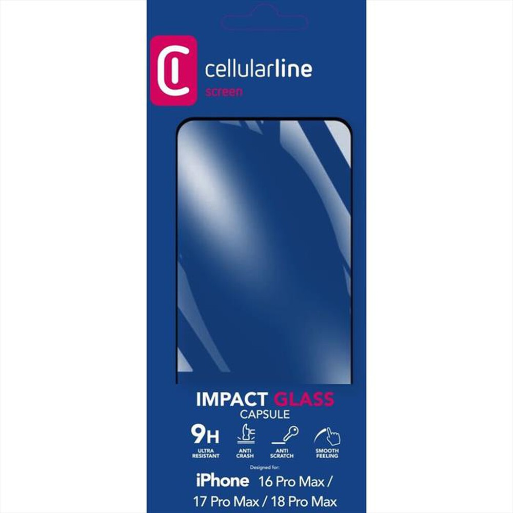Immagine del prodotto CELLULARLINE - Pellicola protettiva IMPACT GLASS CAPSULE - IPHONE-Trasparente