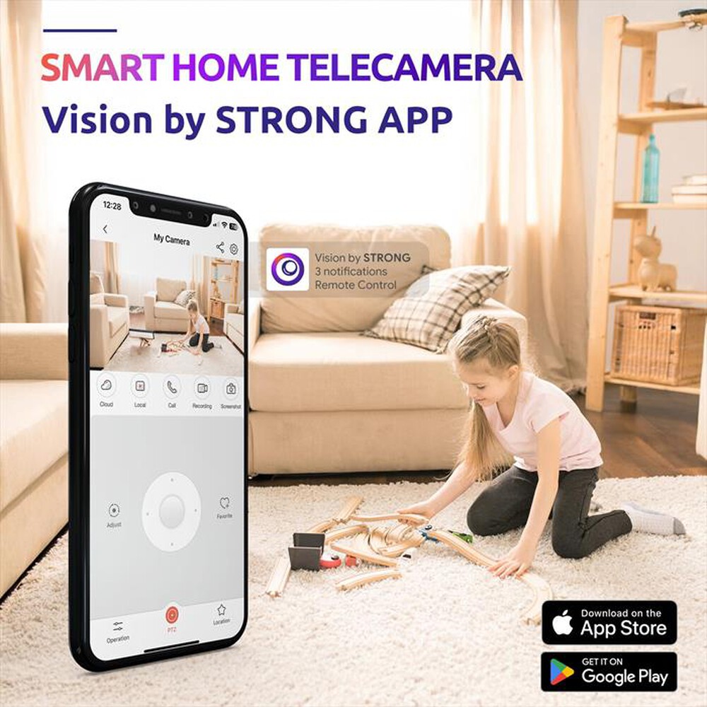 "STRONG - Telecamera Wi-Fi Interno 2K SHC04IR0-W-BIANCO"