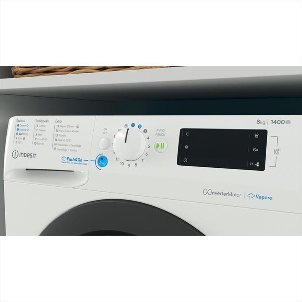 "INDESIT - Lavatrice INNEX STEAM BWE 81496X WKV IT 8 Kg - A-Bianco"