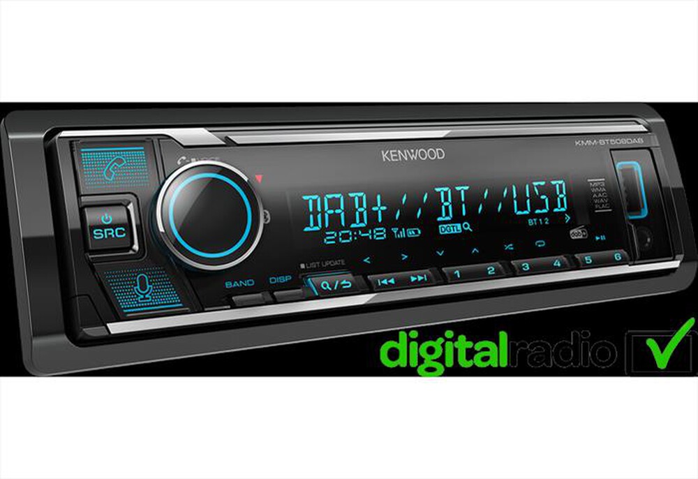"KENWOOD - Car stereo KMM-BT508DAB-Nero"