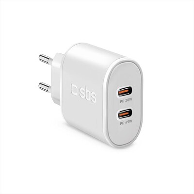 SBS - Caricatore da rete TETR2CPD45W-Bianco