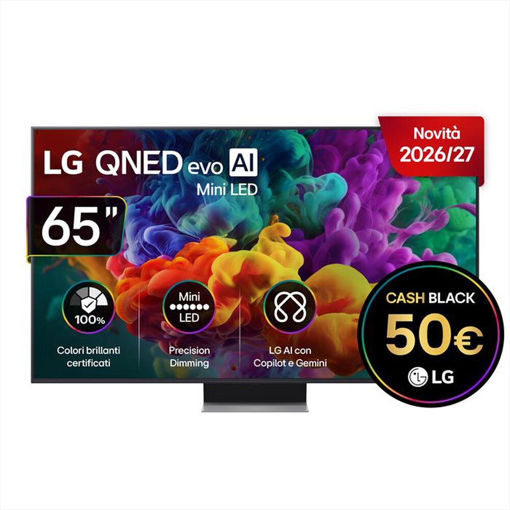 Immagine del prodotto LG - QNED EVO AI MINILED QNED86B 65QNED86B6B-Charcoal Black