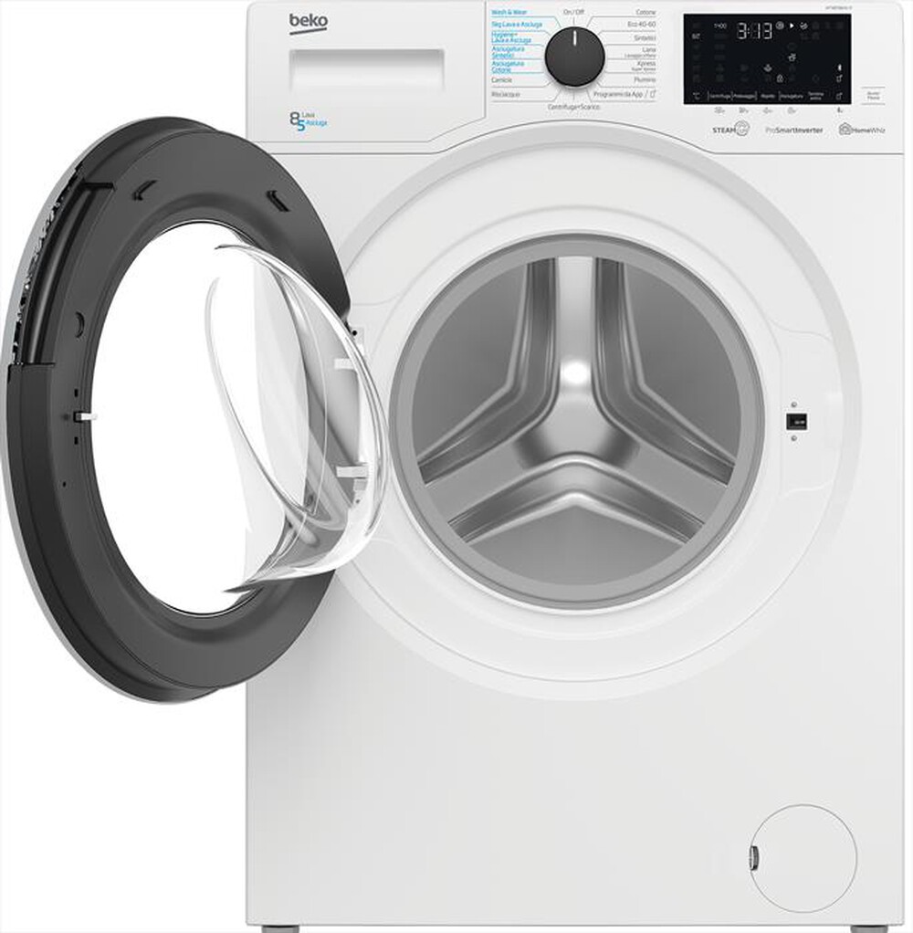 "BEKO - Lavasciuga HTV8736XS-IT 8/5 Kg Classe D-Bianco"