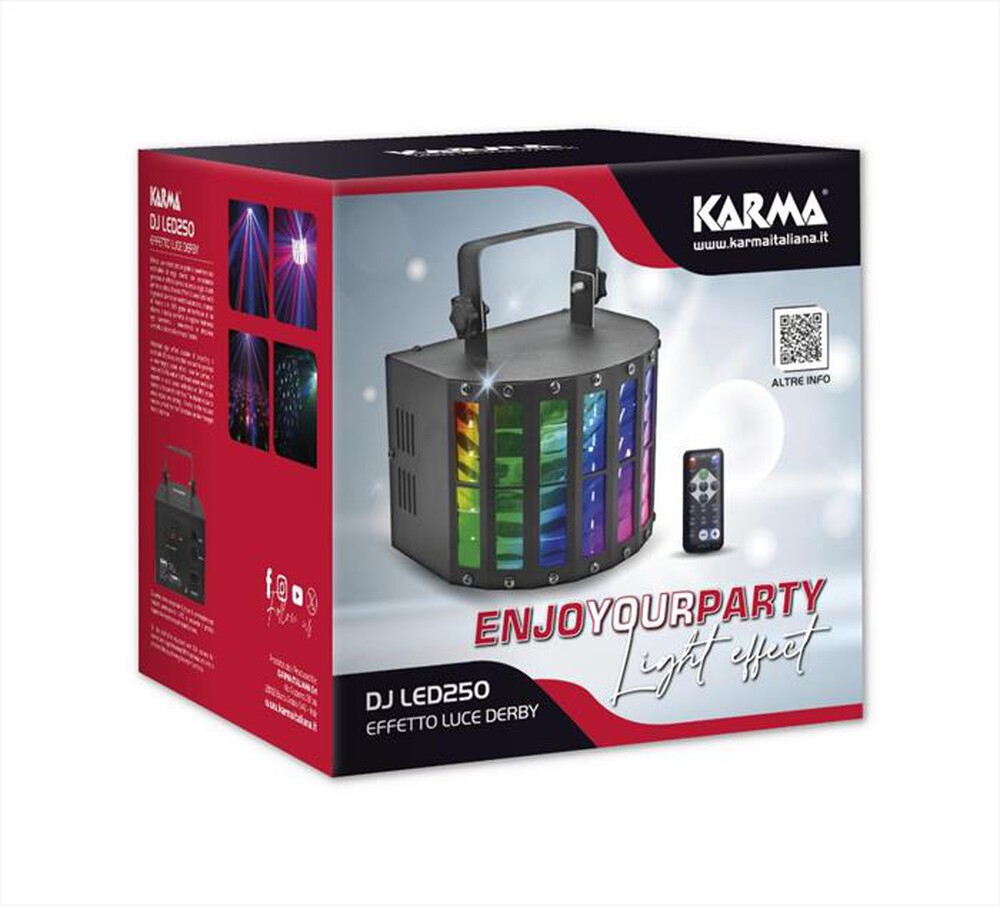 "KARMA - Effetto luce motorizzato DJ LED250-Nero"