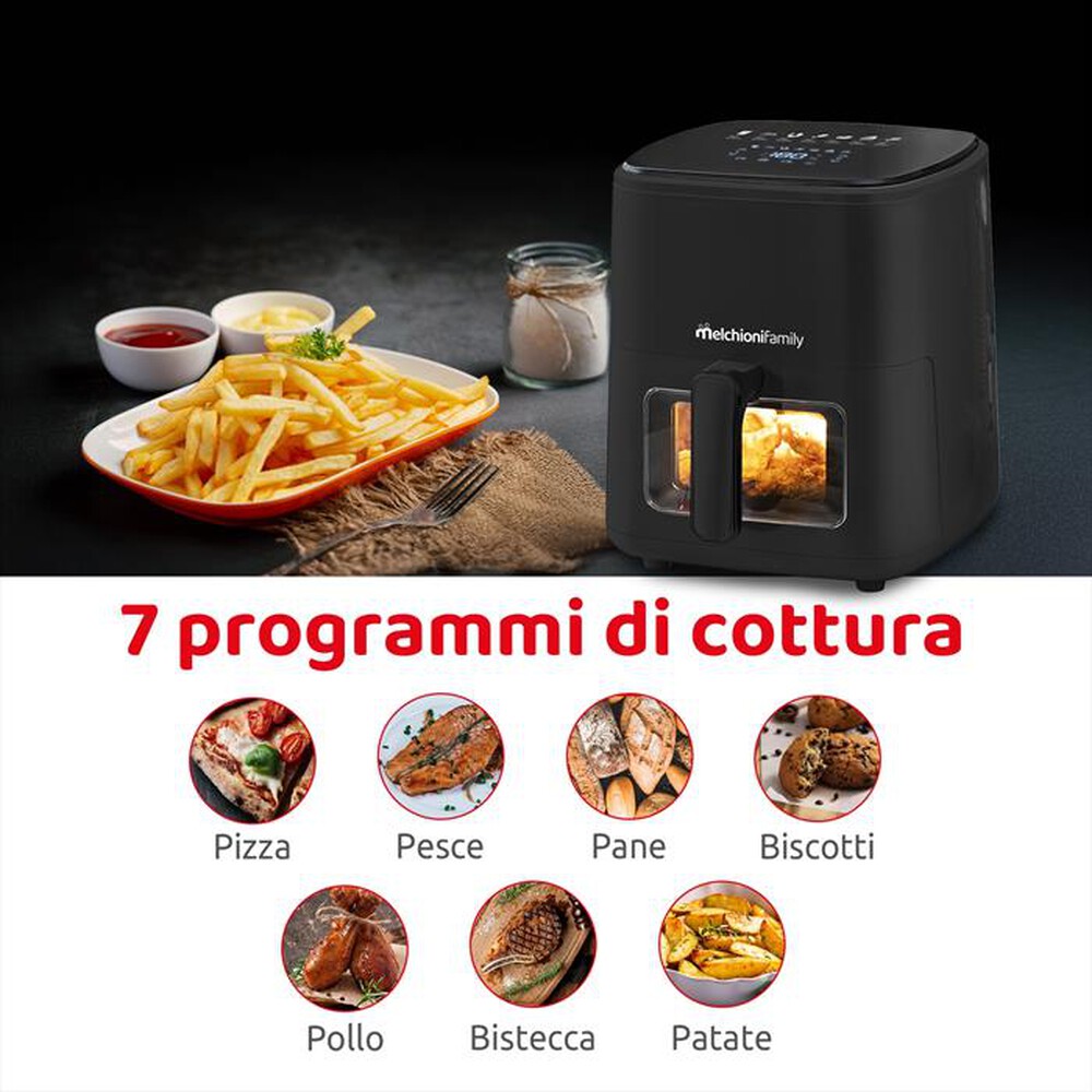 Immagine del prodotto MELCHIONI FAMILY - Friggitrice ad aria MARIANNA NEW-Nero /Plastica