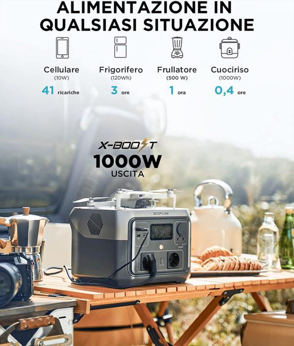 "ECOFLOW - RIVER 2 MAX POWER STATION PORTATILE-nero"