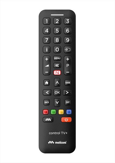 MELICONI - Telecomando universale CONTROL TV+-Calotta nera, tastiera nera