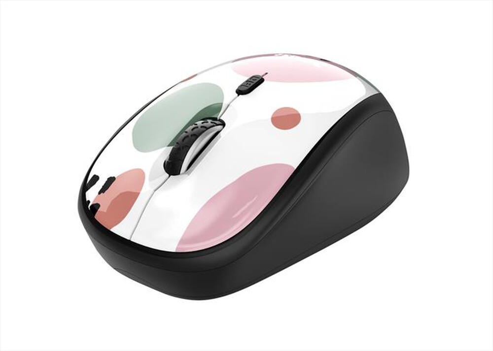 "TRUST - YVI WIRELESS MOUSE-pink circles"