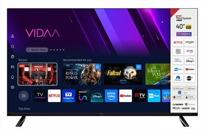 TELESYSTEM - Smart TV LED FHD 40" 40LX SMV15-BLACK