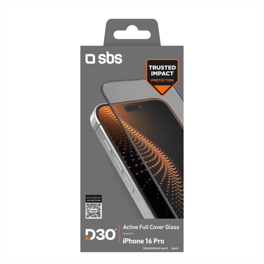 Immagine del prodotto SBS - D3O Screenglass iPhone 16 Pro TED3OSCRGLIP1661P-Trasparente